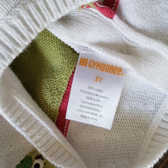 Toddler Girl Green Sweater Dress with Owl Design - Picture 4 of 4